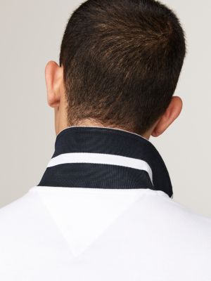 Tipped Logo Embroidery Regular Fit Polo | White | Tommy Hilfiger