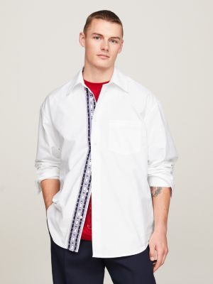 Tommy x CLOT Stripe Regular Oxford Shirt | White | Tommy Hilfiger