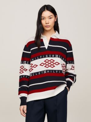 Tommy x CLOT Regular Rugby Jumper | White | Tommy Hilfiger