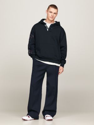 Tommy x CLOT Half-Placket Dragon Motif Hoody | Blue | Tommy Hilfiger