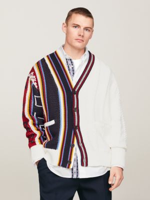 Tommy x CLOT Dual Gender Stripe Knit Cardigan White Tommy Hilfiger