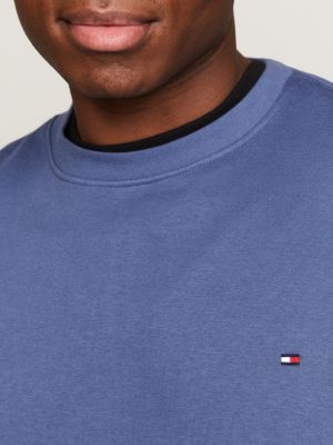 Plus Flag Embroidery Crew Neck Sweatshirt | Blue | Tommy Hilfiger