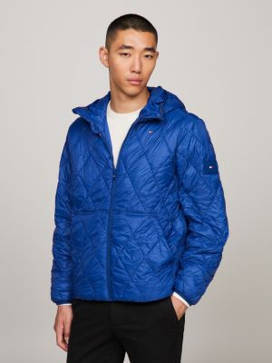 Tommy Hilfiger Homme Veste Hooded Jacket Mi-Saison, Bleu (Desert Sky), XS :  : Mode
