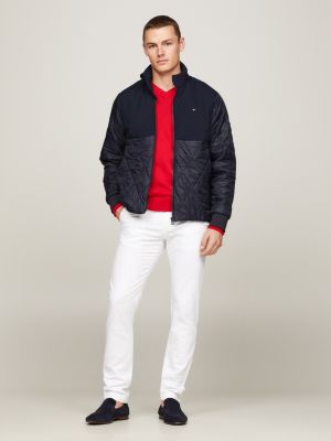 Quilted Water Repellent Zip Thru Jacket Blue Tommy Hilfiger