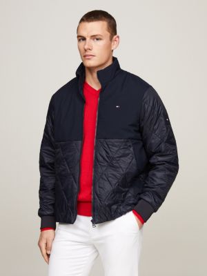 Quilted Water Repellent Zip Thru Jacket Blue Tommy Hilfiger