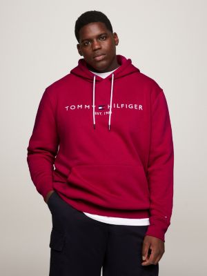 Varsity Arched Logo Hilfiger Hoody Red | Tommy 