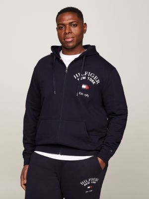 Tommy hilfiger tri tape zip best sale through hoodie