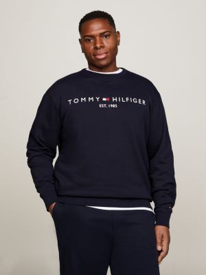 Tommy hilfiger essential logo fleece clearance sweatshirt