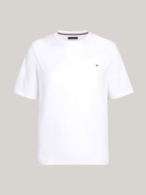 white plus extra slim fit t-shirt for men tommy hilfiger