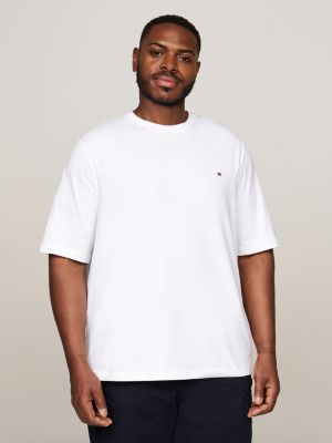 white plus extra slim fit t-shirt for men tommy hilfiger