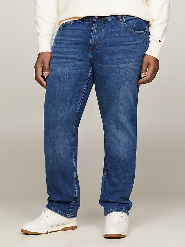 denim plus madison fitted straight jeans voor heren - tommy hilfiger