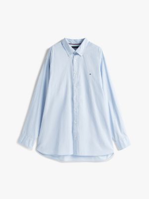 blau plus th flex regular fit popelinehemd für herren - tommy hilfiger
