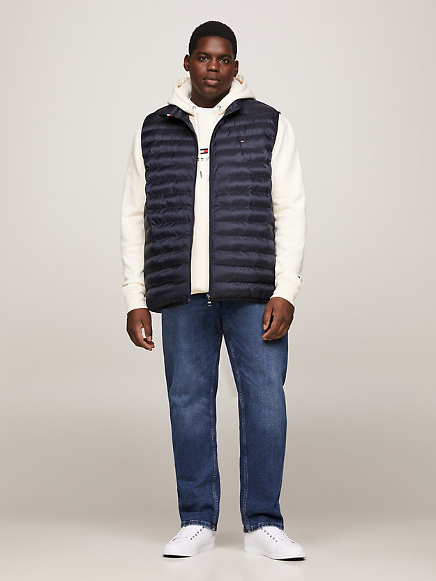 blue plus th warm packable padded gilet for men tommy hilfiger