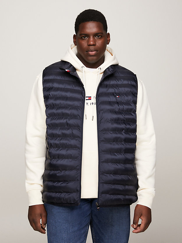 blue plus th warm packable padded gilet for men tommy hilfiger