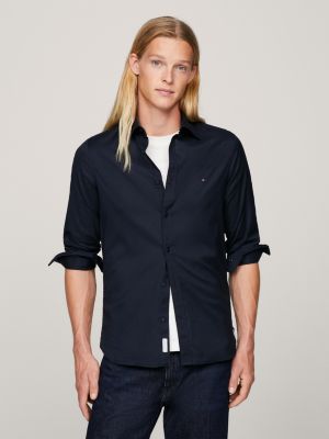 Slim fit 2025 overhemd tommy hilfiger