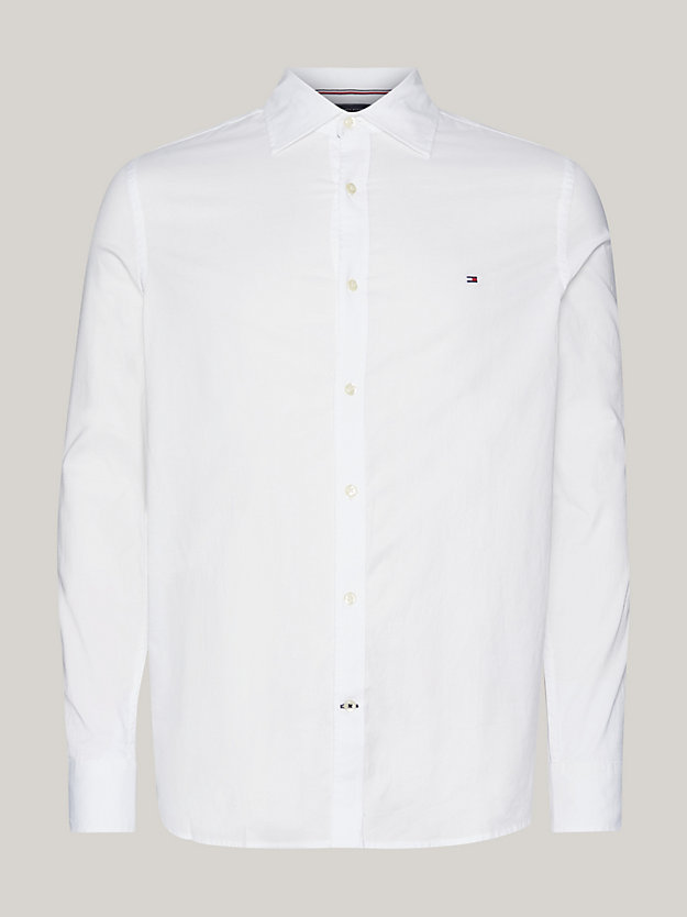 white flex slim fit shirt for men tommy hilfiger