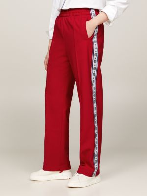 Red hot sale tape trousers