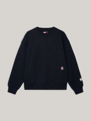 Tommy hilfiger crew on sale neck logo flag