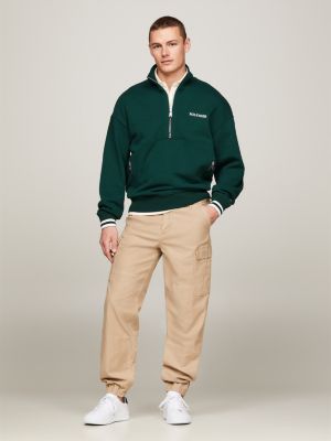 beige relaxed fit hose im utility-stil für herren - tommy hilfiger