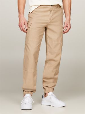 Men's Organic Cotton Baggy Cargo Pants in Authentic Khaki