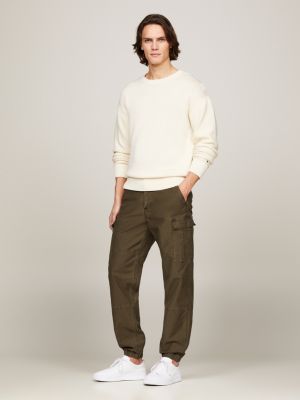 khaki relaxed fit hose im utility-stil für herren - tommy hilfiger