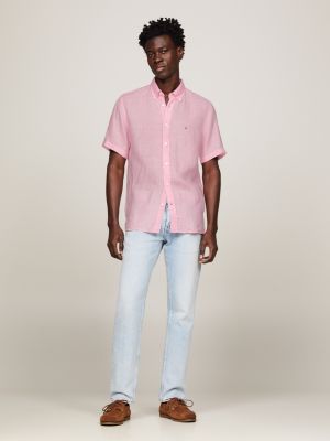 Light pink tommy clearance hilfiger shirt