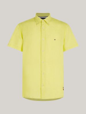 Camisa de manga corta con corte regular Amarillo Tommy Hilfiger