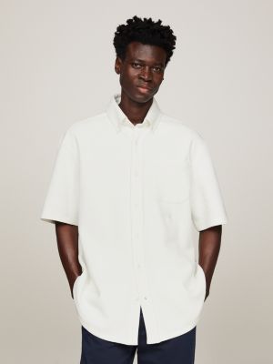 Tommy hilfiger white hot sale short sleeve shirt