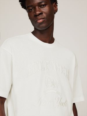 Archive Crest Pique T-Shirt | White | Tommy Hilfiger