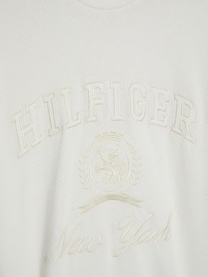 Archive Crest Pique T-Shirt | White | Tommy Hilfiger