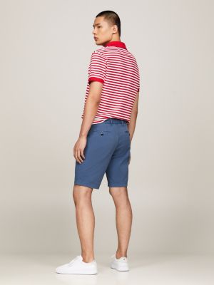 Harlem Skinny Fit Chino-Shorts in Stückfärbung | Blau | Tommy Hilfiger