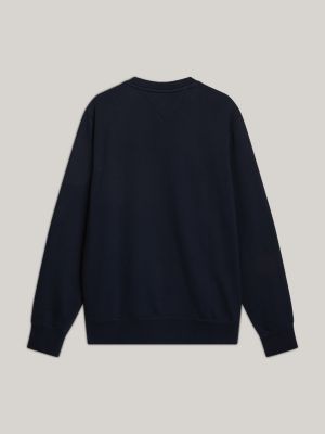 sweat adaptive à logo bleu pour hommes tommy hilfiger