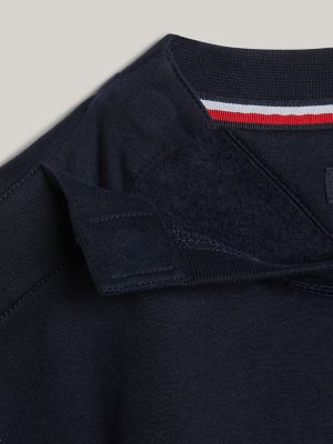 sweat adaptive à logo bleu pour hommes tommy hilfiger