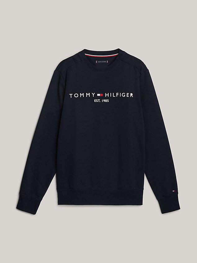 blue adaptive logo regular sweatshirt for men tommy hilfiger
