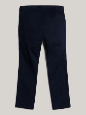 pantaloni denton 1985 collection adaptive straight fit aderenti blu da uomini tommy hilfiger