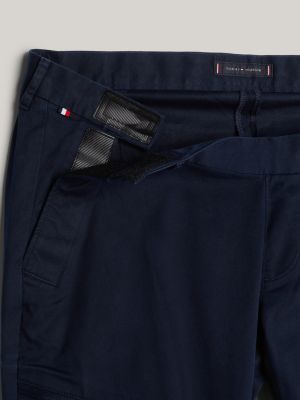 pantaloni denton 1985 collection adaptive straight fit aderenti blu da uomini tommy hilfiger