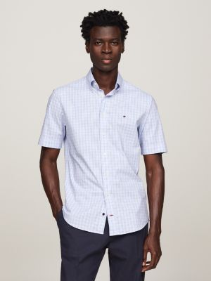 Check Regular Fit Short Sleeve Shirt Blue Tommy Hilfiger