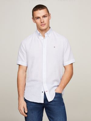 Relaxed Fit Short-sleeved shirt - White - Men