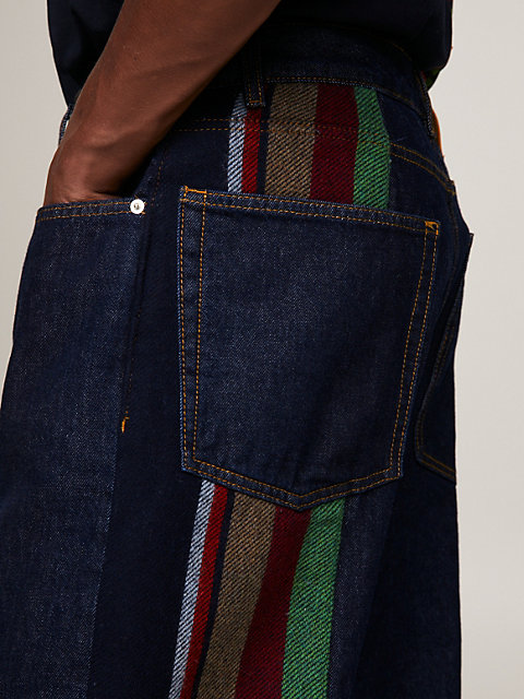 denim tommy x pendleton new york stripe straight jeans for men tommy hilfiger