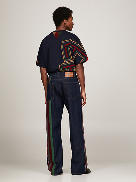 denim tommy x pendleton straight jeans mit new york-streifen für herren - tommy hilfiger