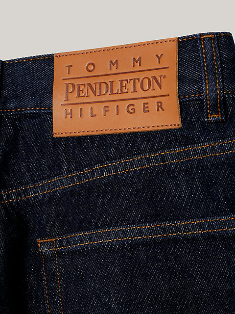 denim jeansy tommy × pendleton new york stripe dla mężczyźni - tommy hilfiger