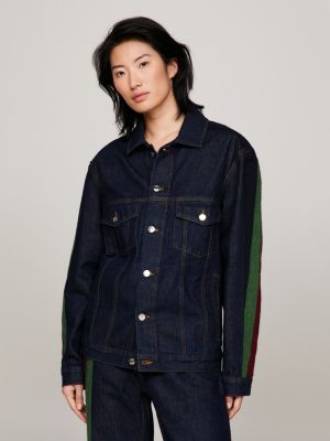 Tommy jeans shop stripe denim jacket