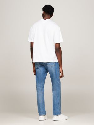 T-Shirt mit aufgesticktem NYC-Logo | Weiß | Tommy Hilfiger 