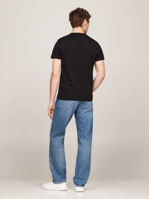 black logo slim fit t-shirt for men tommy hilfiger