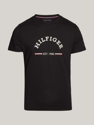 black logo slim fit t-shirt for men tommy hilfiger