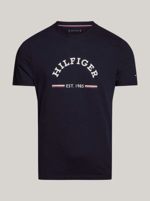 blue logo slim fit t-shirt for men tommy hilfiger