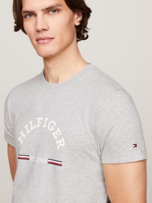 Logo Slim Fit T-Shirt | Grey | Tommy Hilfiger