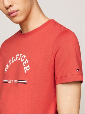 red logo slim fit t-shirt for men tommy hilfiger