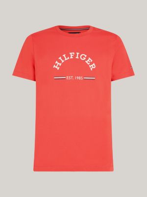 red logo slim fit t-shirt for men tommy hilfiger