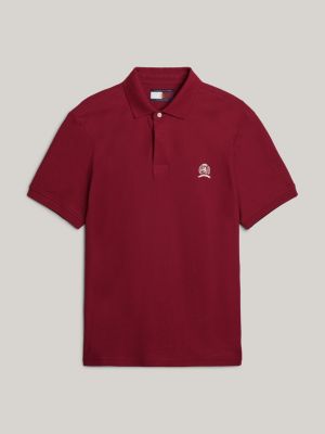 red crest classic embroidery regular fit polo for men tommy hilfiger